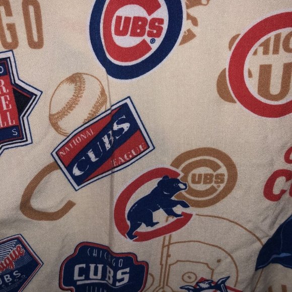 CSA Cubs MLB Button Down Rayon Hawaiian Style Shirt Medium - Picture 7 of 8